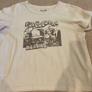 brandy melville cropped graphic tee